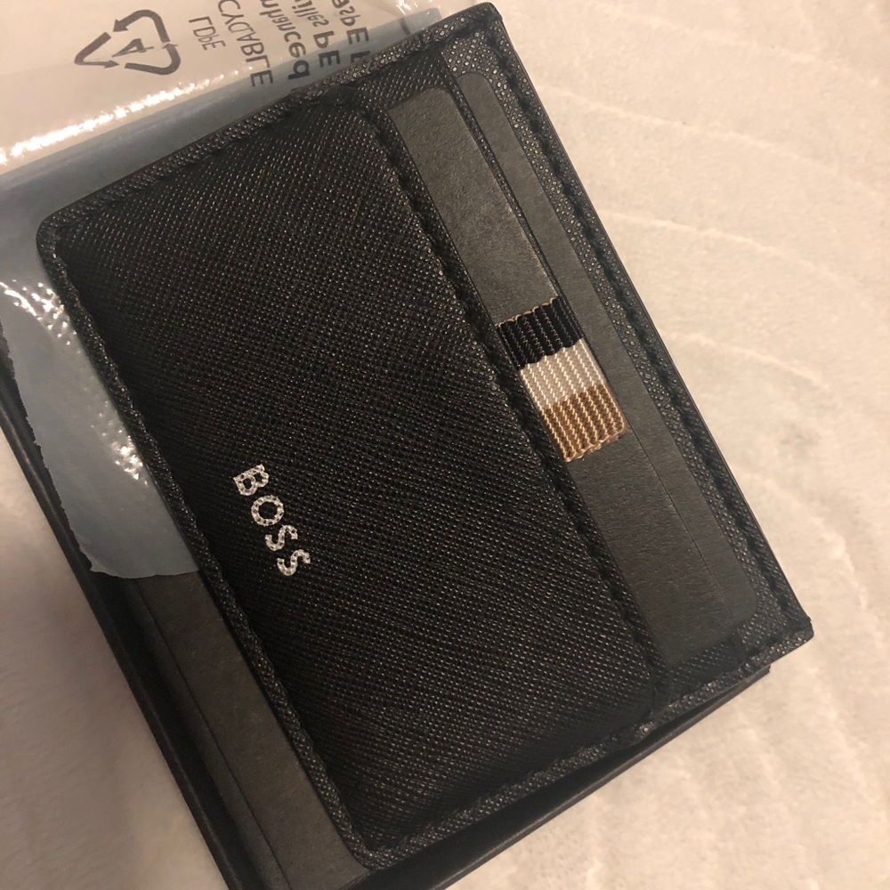 Hugo boss card holder w/ money clip